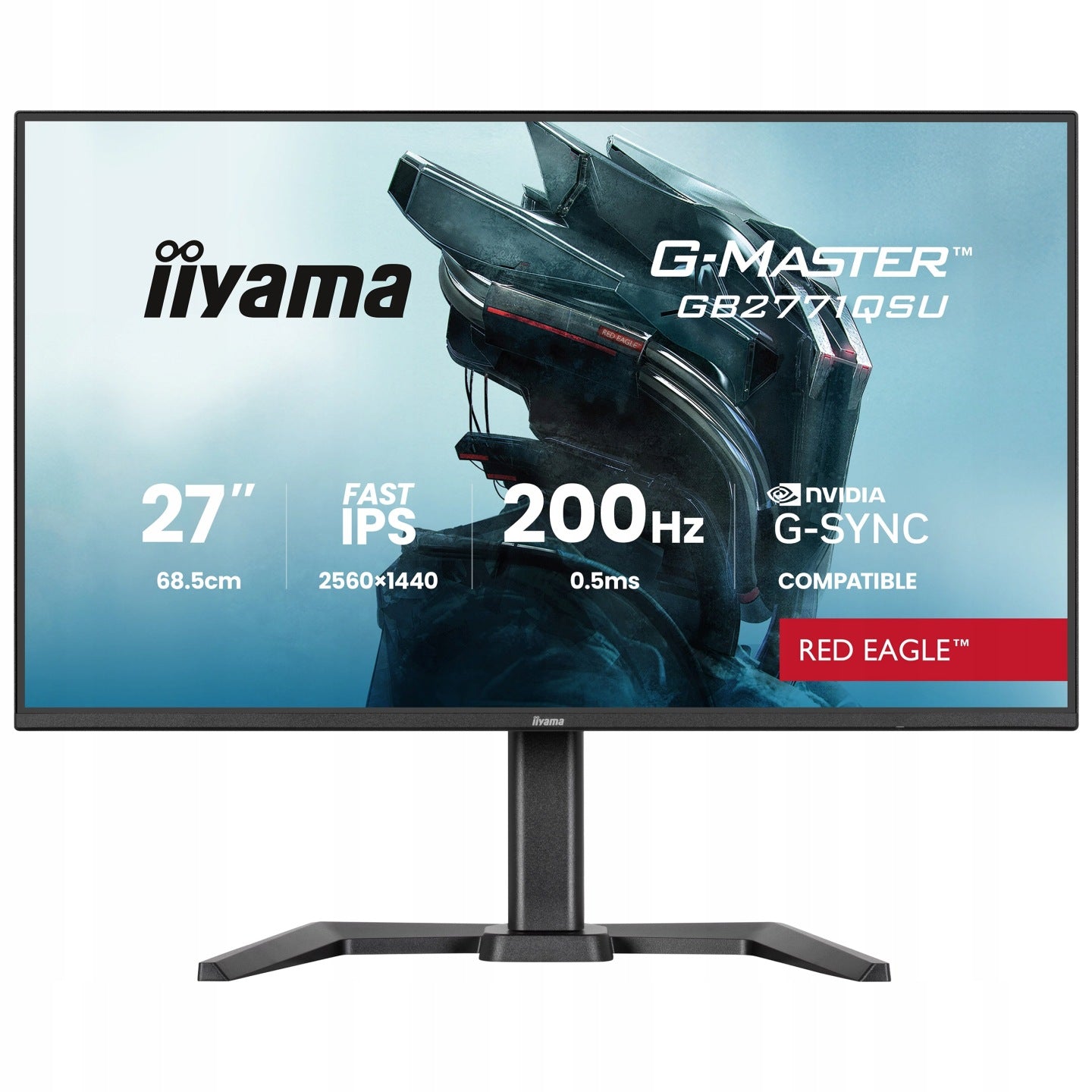 iiyama 2X Monitor 27 iiyama G-Master GB2771QSU-B1 WQHD IPS LED 200Hz 0,5ms HDMI