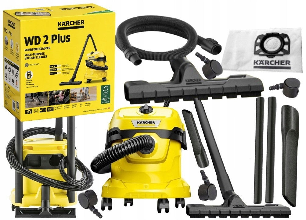 ODKURZACZ PRZEMYSŁOWY DOMOWO-WARSZTATOWY NA MOKRO I SUCHO MOCNY KARCHER 12L