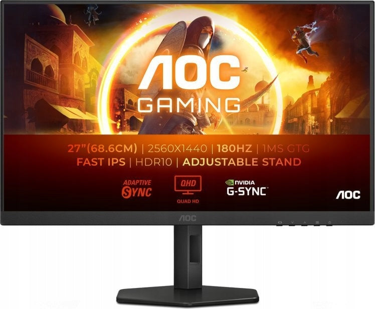 AOC Monitor Gamingowy 27'' AOC Q27G4XF 2560 x 1440 (WQHD) IPS 180 Hz