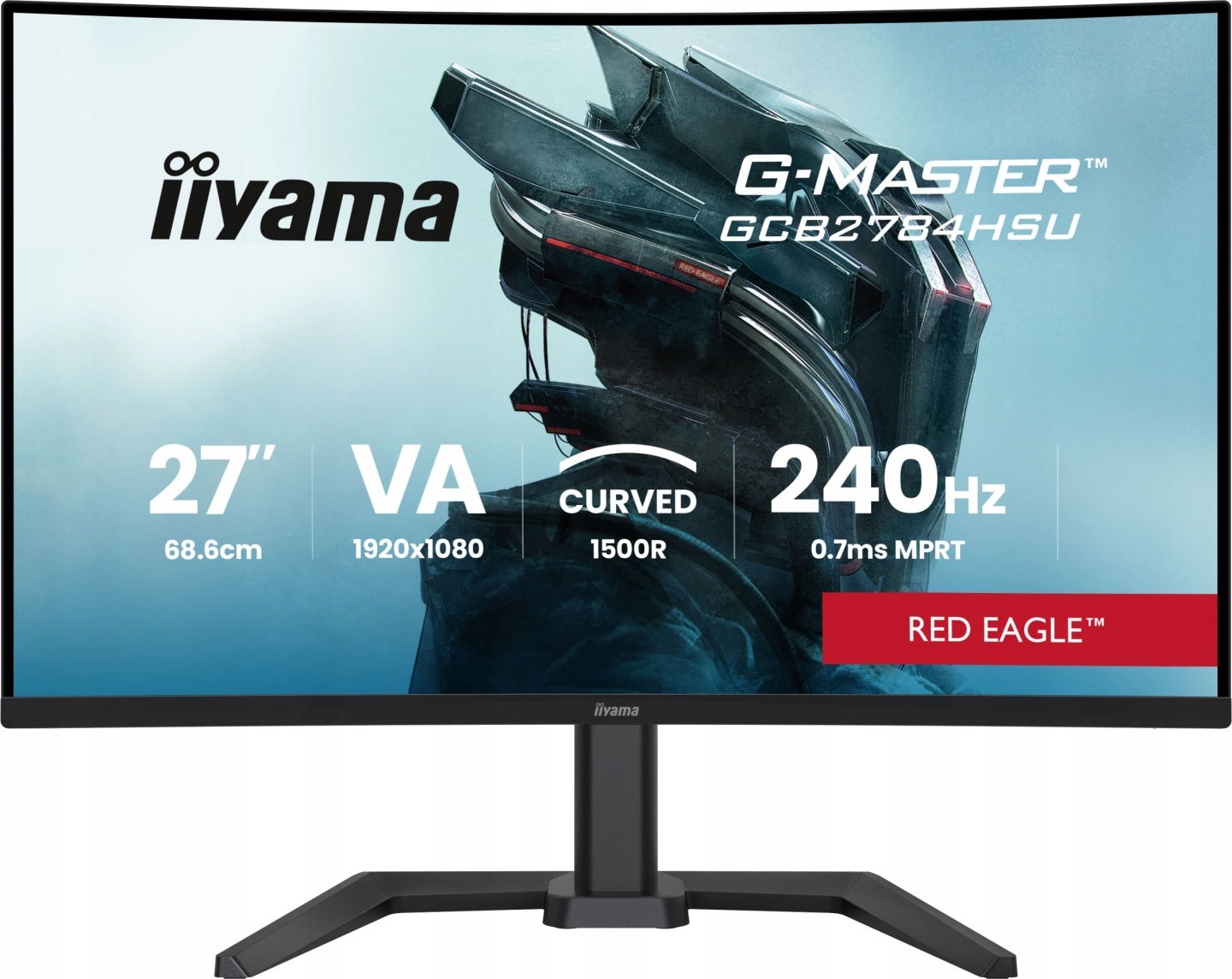 iiyama Monitor iiyama G-Master GCB2784HSU-B1 27 Curved FHD VA 240Hz 0,7ms USB HUB(Monitor iiyama G-Master GCB2784HSU-B1 27 Curved FHD VA 240Hz 0)