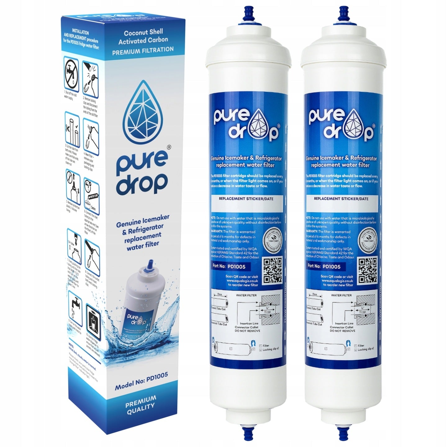 2x FILTR WODY PUREDROP ZAMIENNIK DO LODÓWKI SAMSUNG DA29-10105J HAFEX