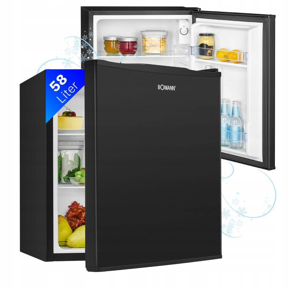 LODÓWKA PODBLATOWA 58L BOMANN KB 7347 MINI MINIBAR CICHA HOTELOWA CZARNA(LODÓWKA PODBLATOWA 58L BOMANN KB 7347 MINI MINIBAR CICHA HOTELOWA CZARNA)