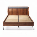 Łóżko drewniane z ergonomicznie wyprofilowanym wezgłowiem 200 x 160 x 100cm