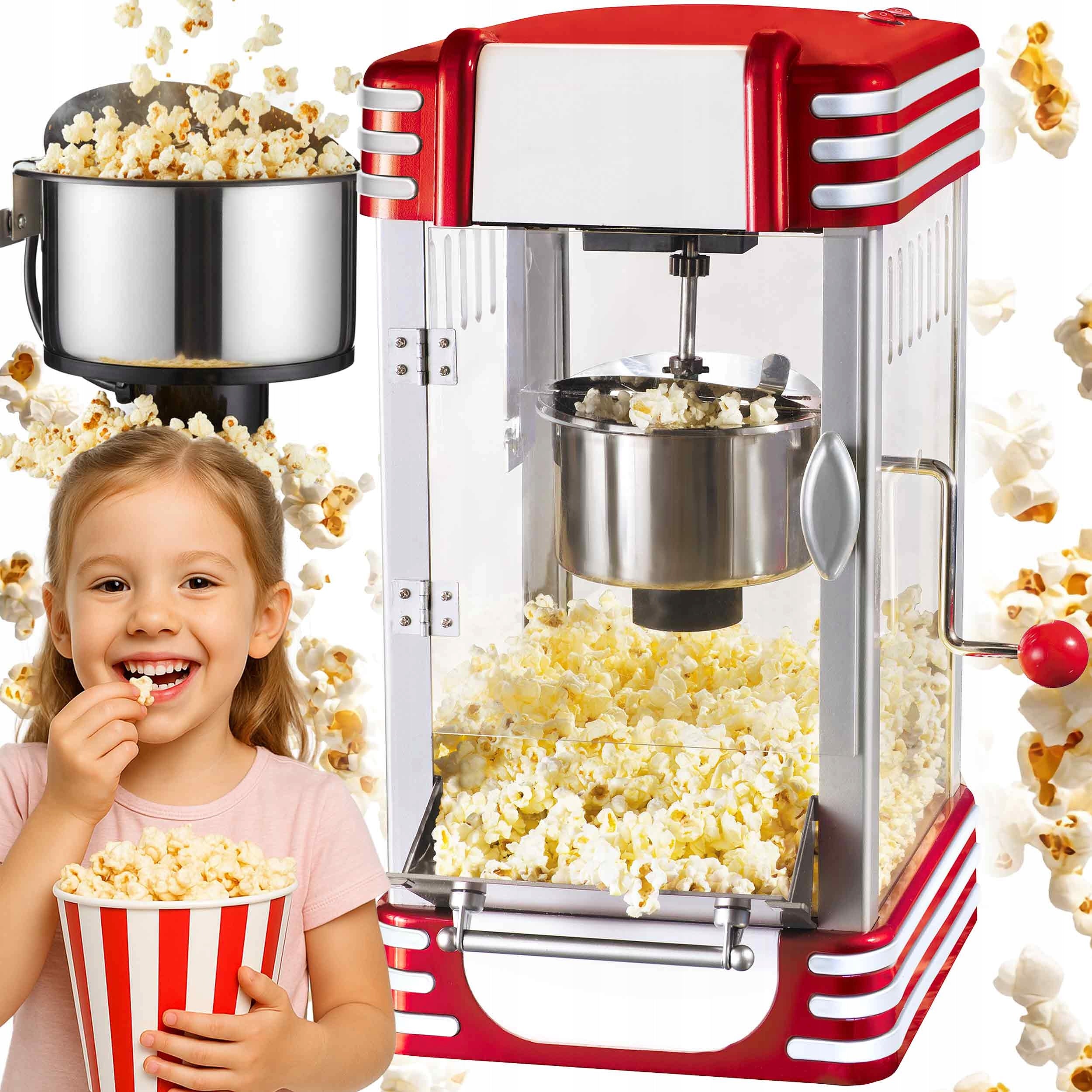 MASZYNA DO ROBIENIA POPCORNU DOMOWA AUTOMATYCZNA URZĄDZENIE NAJWIĘKSZA XXXL