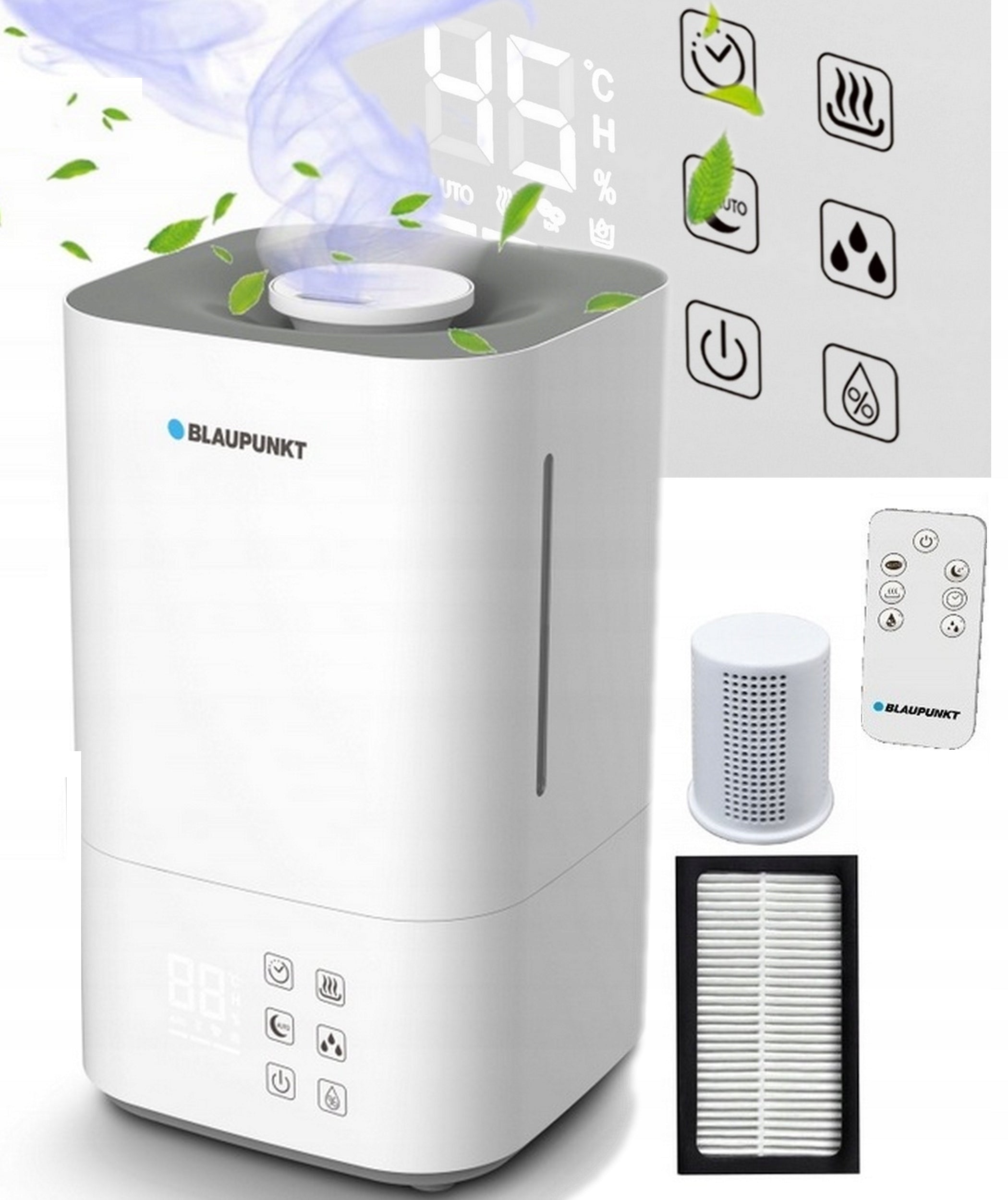 OCZYSZCZACZ NAWILŻACZ POWIETRZA JONIZACJA BLAUPUNKT AHS701 Wyśw LED + PILOT(OCZYSZCZACZ NAWILŻACZ POWIETRZA JONIZACJA BLAUPUNKT AHS701 Wyśw LED + PILOT)