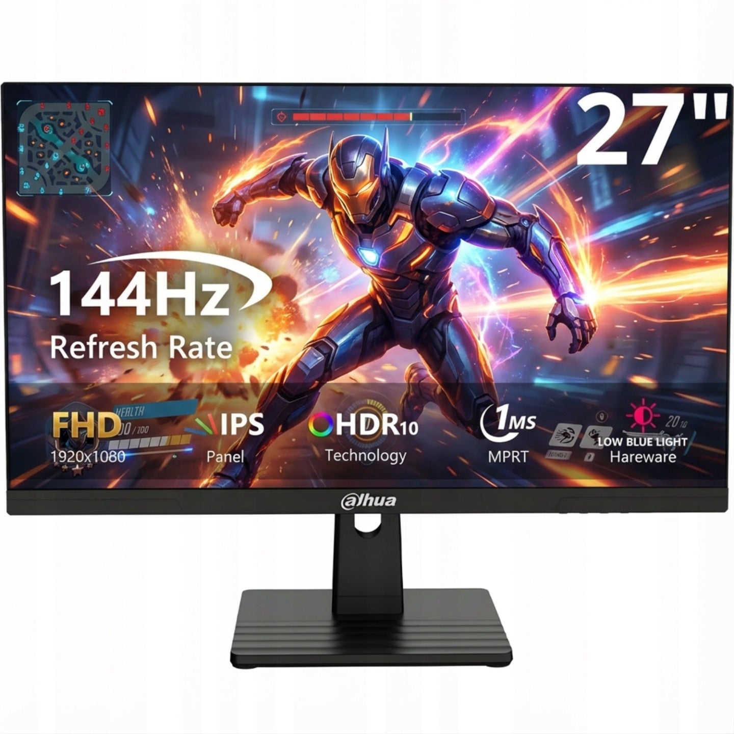 Dahua Monitor Gamingowy Bezramkowy LED DAHUA 27 Cali Full HD 144HZ 1MS IPS HDR10